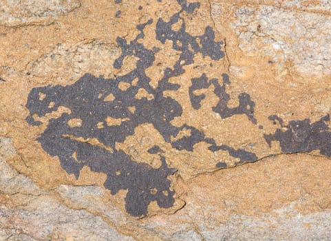 Rock background texture. Metamorphic rock with interesting natural pattern, Southern Province, Sri Lanka, Asia.