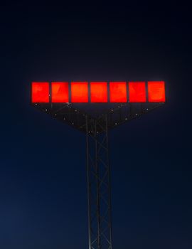 Red Neon Sign at night