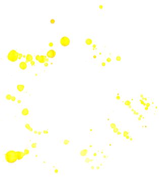 Yellow Paint Splash on white background