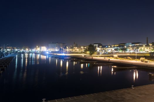 Pier of Riposto east Sicily before dawn