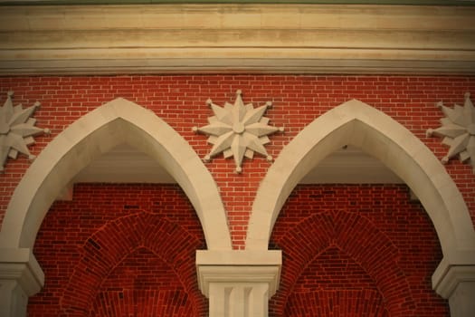 elements of the external decorating of the old-time building, instagram image style