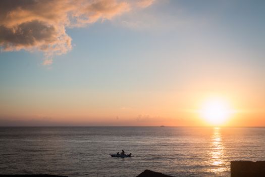 Stunning sunrise in late summer in Riposto