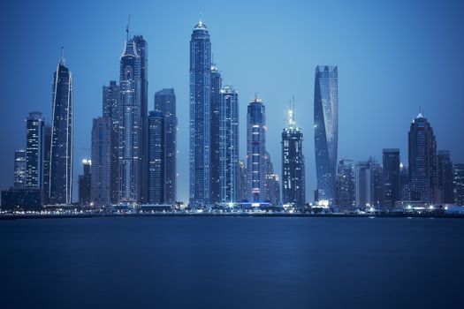 view of Dubai, special photographic processing, UAE