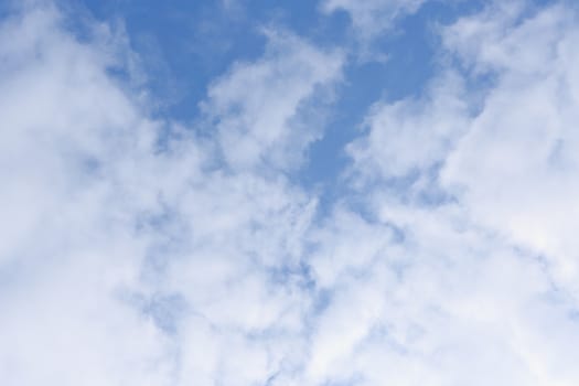 blue sky and white cloud closeup