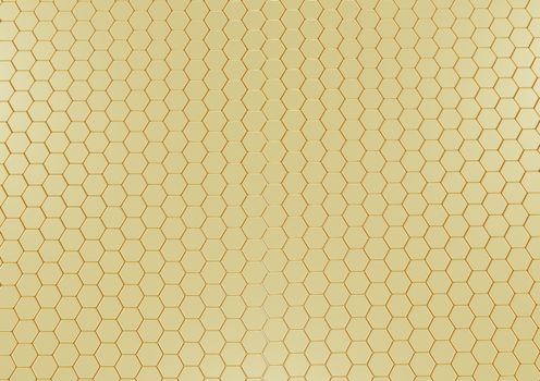Abstract honeycomb background 3d illustration or backdrop.