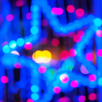 Colorful bokeh light as background  