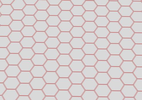Abstract honeycomb background 3d illustration or backdrop.