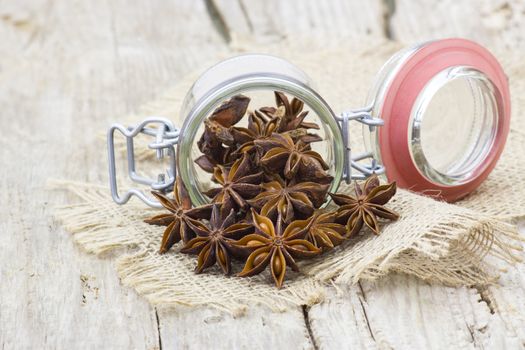 star anise in a jar