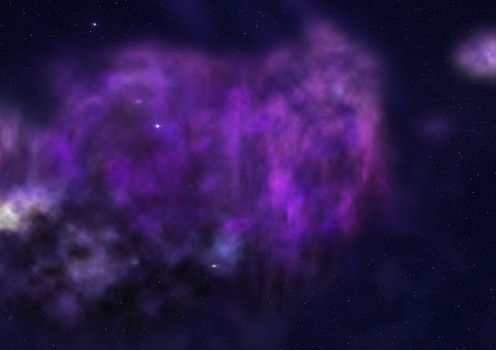 Far being shone nebula and star field against space. "Elements of this image furnished by NASA".
