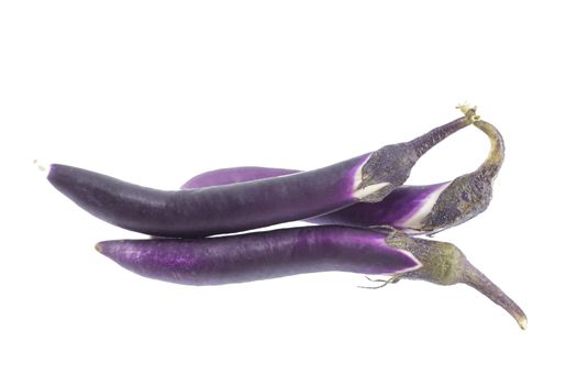 Eggplant isolated on white.