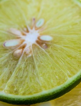 Lime Slices Indicating Cut Citrus And Sour