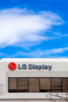 SANTA CLARA, CA/USA - MARCH 1, 2014: LG Display Headquarters in Silicon Valley, California.