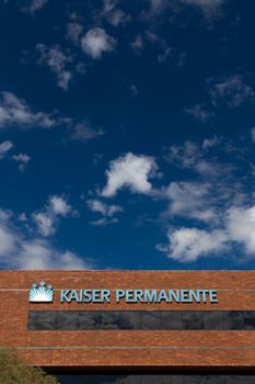 PASADENA, CA/USA - OCTOBER 25, 2014:  Kaiser Permanente medical care facility. Kaiser Permanente is an integrated managed care consortium, based in Oakland, California.