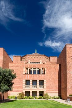 LOS ANGELES, CA/USA - OCTOBER 4, 2014: Powell Library on the campus of UCLA. UCLA is a public research university located in the Westwood neighborhood of Los Angeles, California, United States.