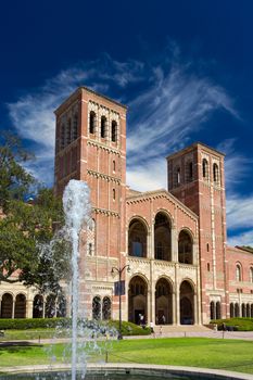LOS ANGELES, CA/USA - OCTOBER 4, 2014: Royce Hall on the campus of UCLA. Royce Hall is one of four original buildings on UCLA's Westwood campus.