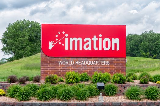 OAKDALE, MN/USA - JUNE 27, 2014: Imation world headquarters location.  Imation is an American global scalable storage and data security company.