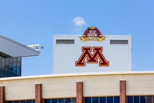 MINNEAPOLIS, MN/USA - JUNE 24, 2014: TCF Bank Stadium on the campus of the University of Minnesota. TCF Bank is an outdoor stadium and home to the Minnesota Golden Gophers football team.