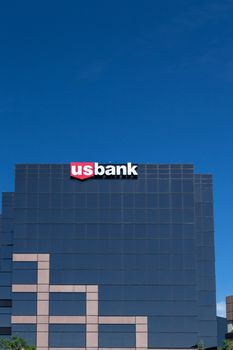 RICHFIELD, MN/USA - JUNE 21, 2014: US Bank headquarters building. U.S. Bancorp is an American diversified financial services holding company headquartered in Minneapolis, Minnesota.