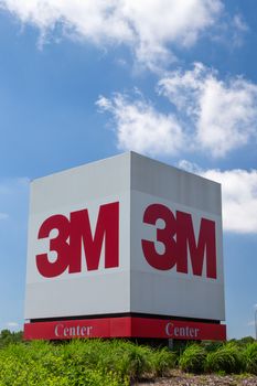 MAPLEWOOD, MN/USA - JUNE 20, 2014: 3M corporate headquarters building. 3M is a worldwide manufacturer of industrial and consumer products and employes 88,000 people worldwide.