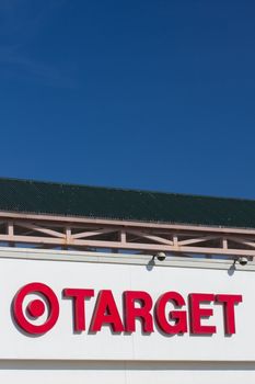 SAND CITY, CA/USA - MAY 14, 2014  Exterior view of a Target retail store. Target Corporation is an American retailing company and second-largest discount retailer in the United States.