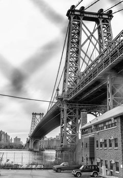 The Manhattan Bridge, New York City.