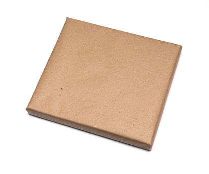 Parcel wrapped with brown kraft paper