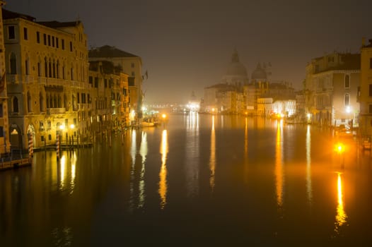 Venice, Santa Maria della Salute, Night Reflection