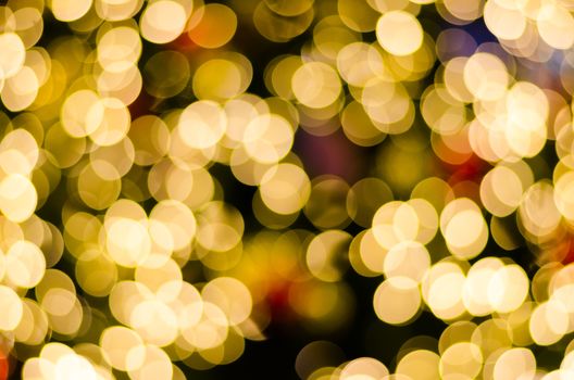Abstract circular bokeh background of Christmas Day and New Year's Eve light