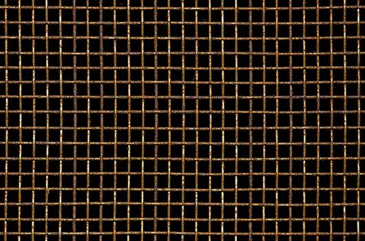 Dirty and rusty mosquito wire mesh closeup