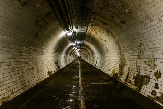 Greenwich foot tunnel in London, UK