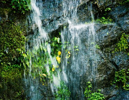 Small waterfall closeup in Nepal
