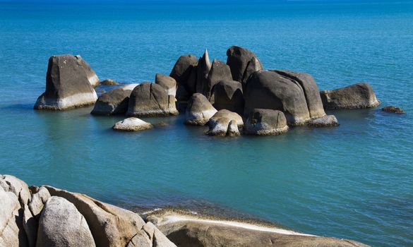 Beautiful stones on Lamai beach, Koh Samui, Thailand