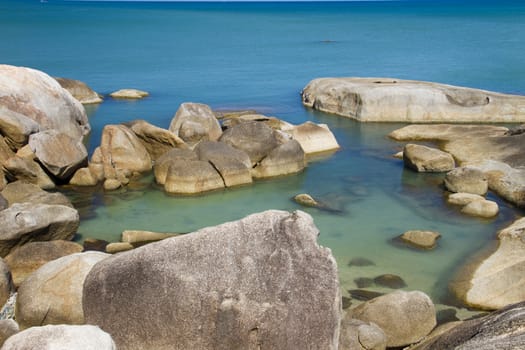 Beautiful stones on Lamai beach, Koh Samui, Thailand