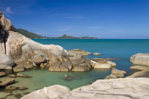 Beautiful stones on Lamai beach, Koh Samui, Thailand