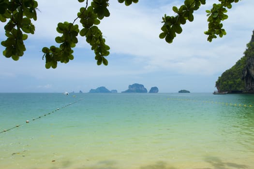 Beauty beach and limestone rocks