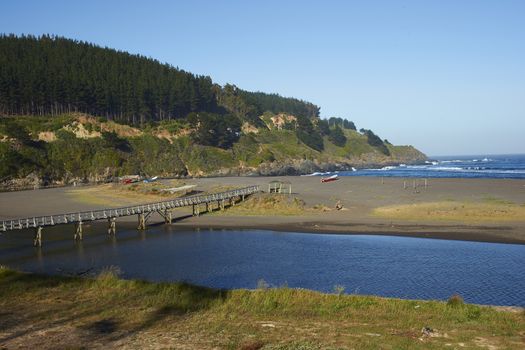 Remote beach in the small coastal village of Cobquecura in Maule, Chile.