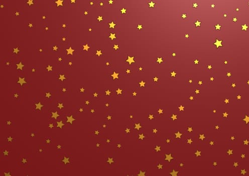 Abstract modern Holiday red background with stars.