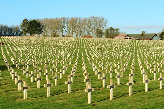 Cemetery world war one in France Vimy La Targette