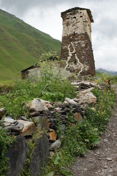 Fortified towers of Ushguli, Swanetia, Georgia, Europe