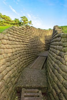 The trenches on battlefield of Vimy ridge France