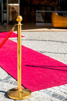 empty red carpet for our dear guests