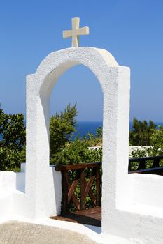 Entrance of a typical church in Naxos