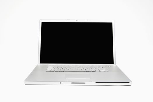 open laptop computer isolated on white background with clipping path