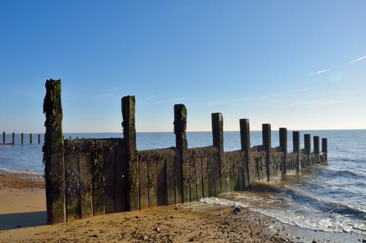 Groyne stretching into sea