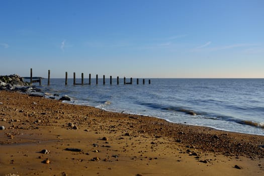 Essex Beach with blue sky