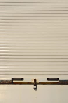 Closed white shutters