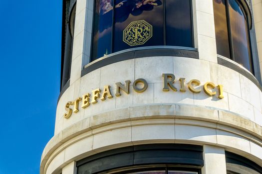 BEVERLY HILLS, CA/USA - JANUARY 3, 2015: Stefano Ricci retail store exterior. Stefanno Ricci specializes in luxury mens clothing.