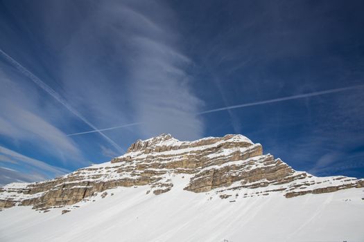 Ski Slope near Madonna di Campiglio Ski Resort, Italian Alps