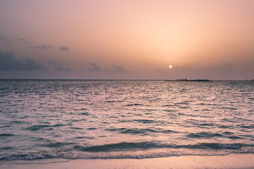 Sunrise on a Caribbean beach, Dominican Republic