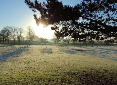 An image of a cold frosty morning in December.